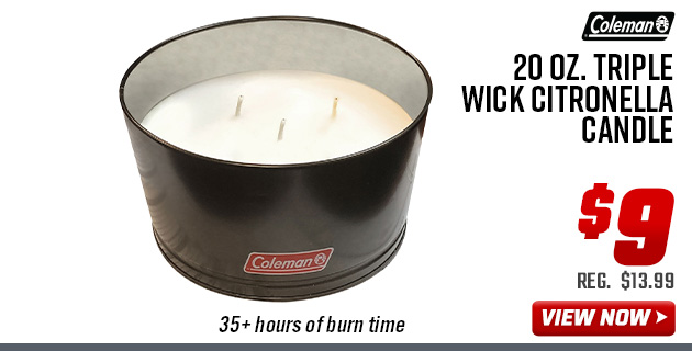 Coleman 20 oz. Triple Wick Citronella Candle