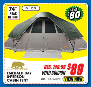 Golden Bear Emerald Bay 8-Person Cabin Tent