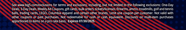 See www.big5.com/exclusions