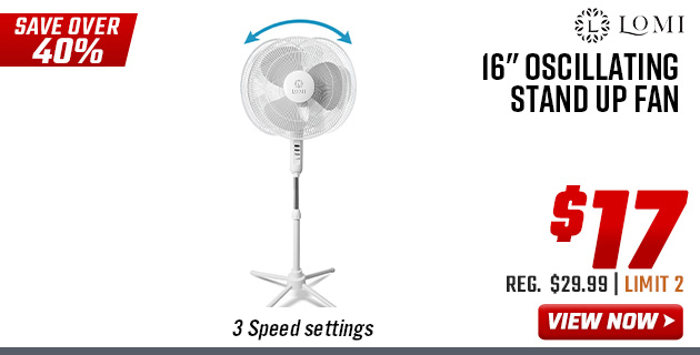 LOMI 16 Oscillating Stand Up Fan