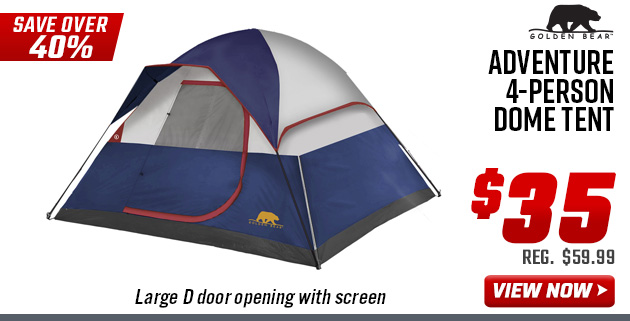Golden Bear Adventure 4-Person Dome Tent