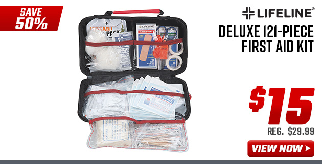 Lifeline Deluxe 121-Piece First Aid Kit