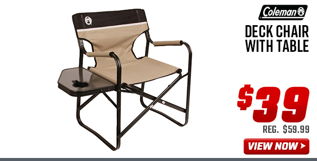 Coleman Deck Chair with Table