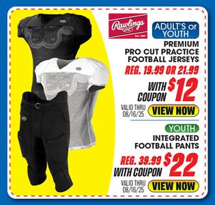Rawlings Premium Pro Cut Adult's or Youth Football Practice Jersey or Integrated Youth Football Pants