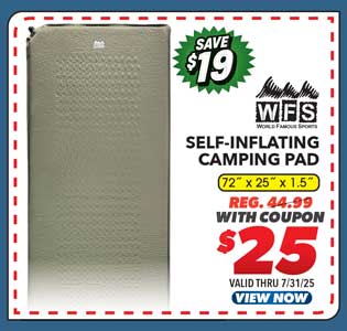 World Famous Sports Self-Inflating Sleeping Pad