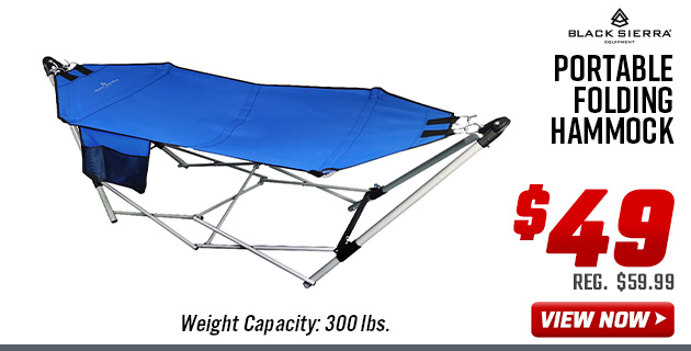 Black Sierra Portable Folding Hammock
