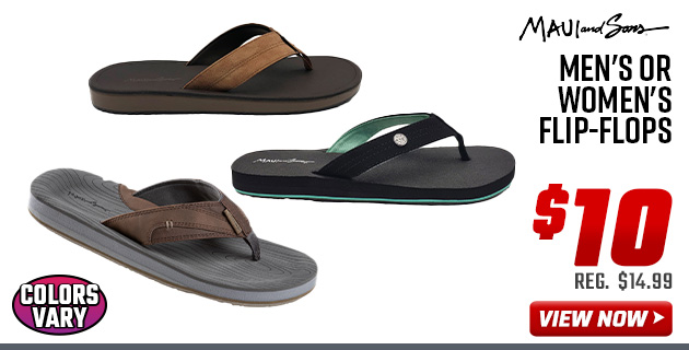 Maui & Sons Men's or Women's Flip-Flops