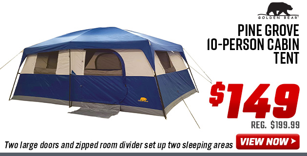 Golden Bear Pine Grove 10-Person Cabin Tent