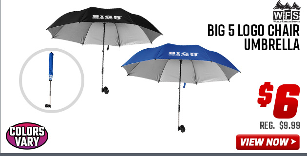 World Famous Sports Big 5 Logo Chair Umbrella World Famous Sports Big 5 Logo Chair Umbrella
