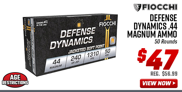 Fiocchi Defense Dynamics .44 Magnum Ammo