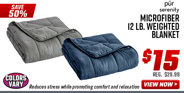 Pur Serenity Microfiber 12 lb. Weighted Blanket