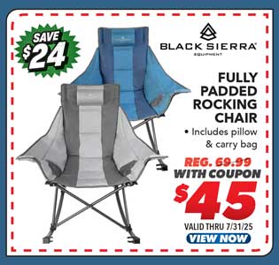 Black Sierra Padded Rocking Chair