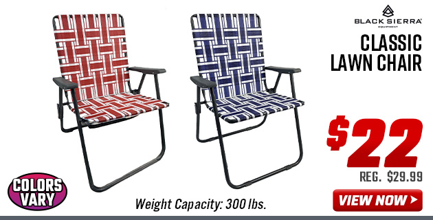 Black Sierra Classic Lawn Chair