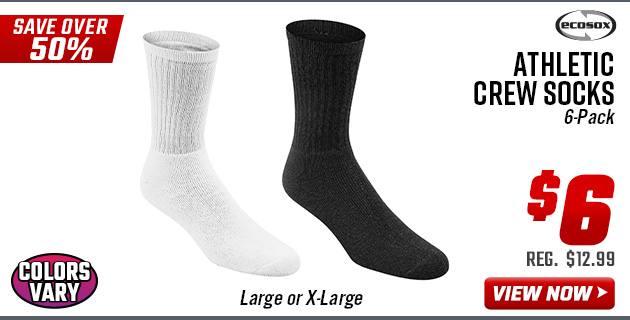 EcoSox Athletic Crew Socks