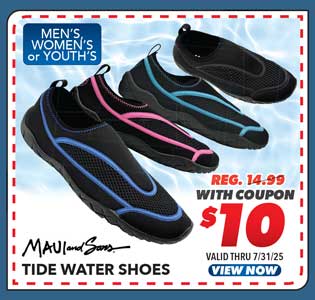 Maui & Sons Tide Men's, Women's or Youth Water Shoes
