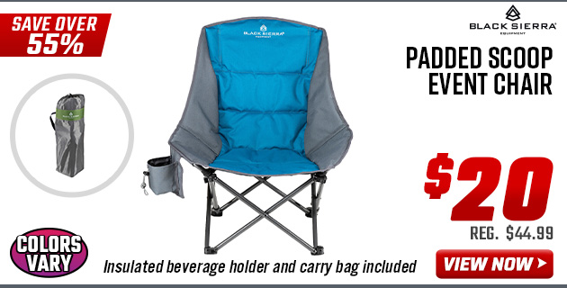 Black Sierra Padded Scoop Event Chair