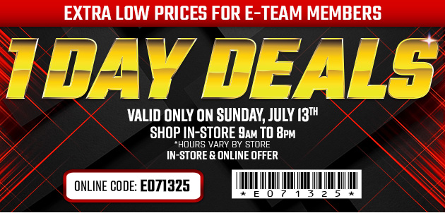 One Day Deals - Sunday, July 13, 2025