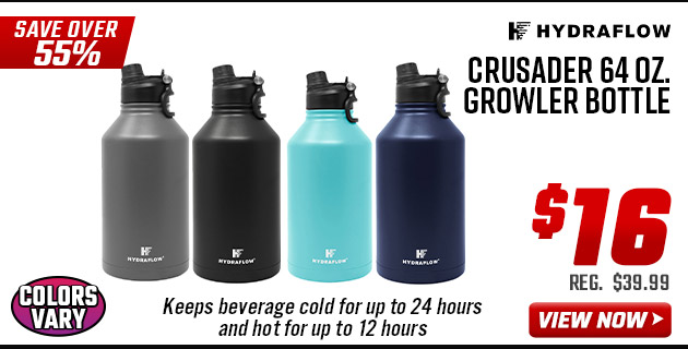 Hydraflow Crusader 64 oz. Growler Bottle 