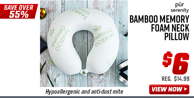 Pur Serenity Bamboo Memory Foam Neck Pillow