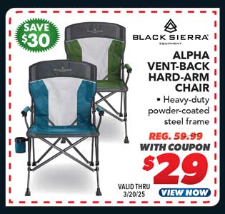 Black Sierra Alpha Vent-Back, Hard-Arm Chair