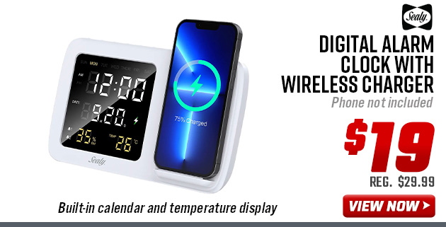 Sealy Digital Alarm Clock with Wireless Charger