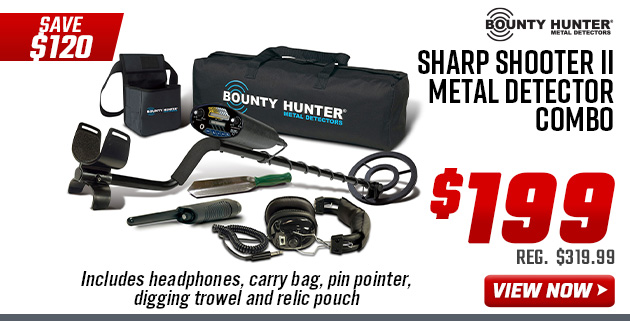 Bounty Hunter Sharp Shooter II Metal Detector Combo
