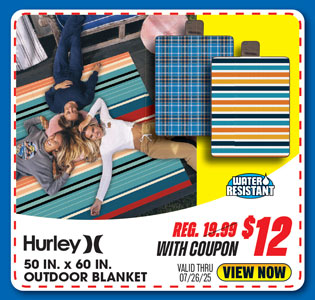 Hurley Water-Resistant Outdoor Blanket