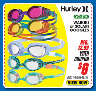 Hurley Youth Waikiki or Solari Goggles