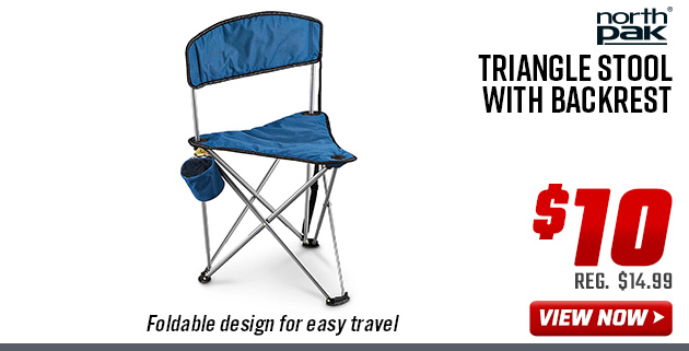 North Pak Triangle Stool with Backrest