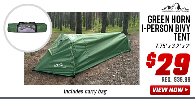 American Outback Green Horn 1-Person Bivy Tent