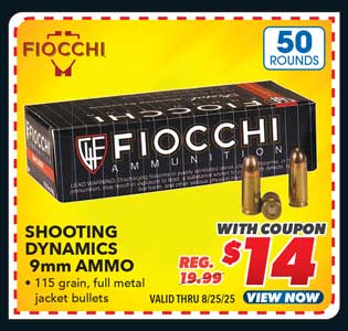 Fiocchi Shooting Dynamics 9mm Ammunition