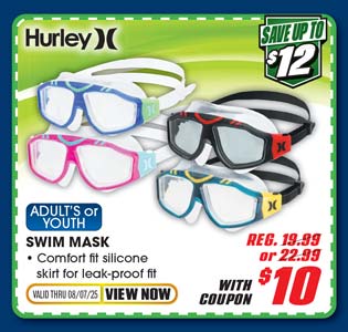 Hurley Adult Swim Mask