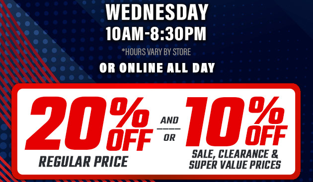 20% Off. Exclusions apply. Use code E250730
