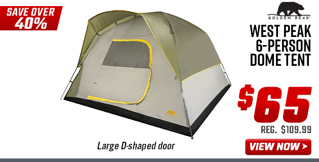 Golden Bear West Peak 6-Person Dome Tent