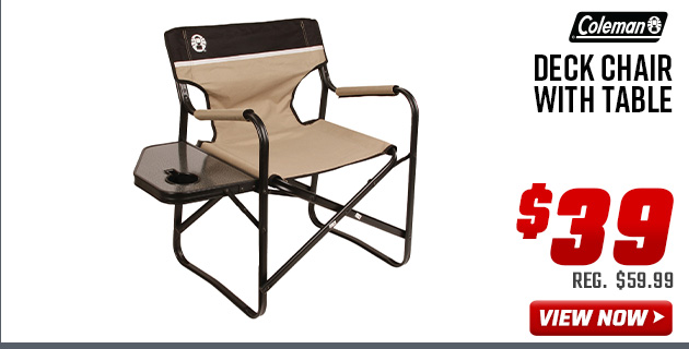 Coleman Deck Chair with Table