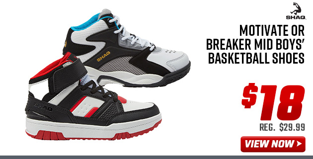 Shaq Motivate or Breaker Mid Boys' Basketball Shoes