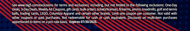 See www.big5.com/exclusions