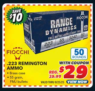 Fiocchi Shooting Dynamics .223 Remington Ammunition