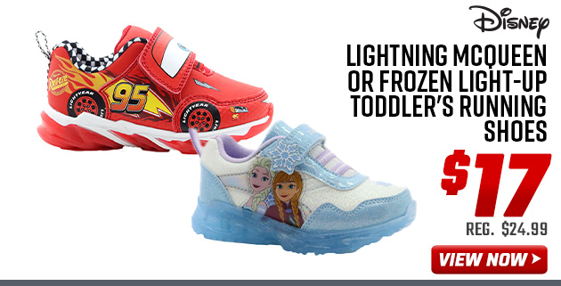 Disney Lightning McQueen or Frozen Light-Up Toddler's Running Shoes
