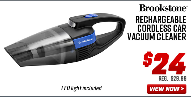 Brookstone Rechargeable Cordless Car Vacuum Cleaner