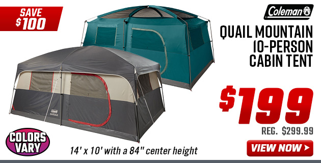Coleman Quail Mountain 10-Person Cabin Tent