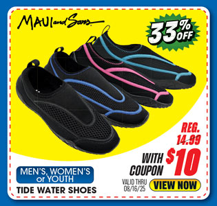 Maui & Sons Tide Men's, Women's or Youth Water Shoes