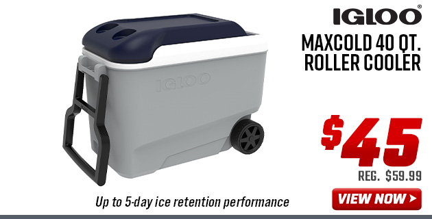 Igloo MaxCold 40 Qt. Roller Cooler
