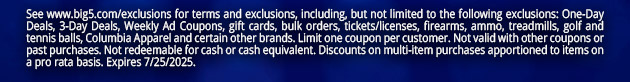 See www.big5.com/exclusions