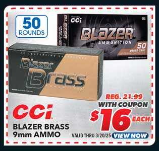 CCI Blazer Brass 9mm Ammunition