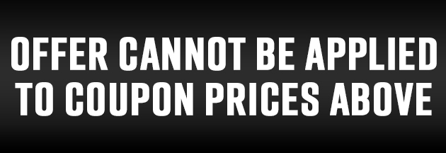 10% Off Coupon Offer Cannot Be Applied to Coupon Prices Above
