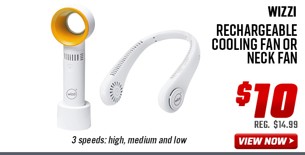 Wizzi Rechargeable Cooling Fan or Neck Fan