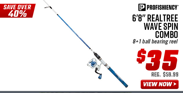ProFISHiency 6'8 Realtree Wave Spin Combo 