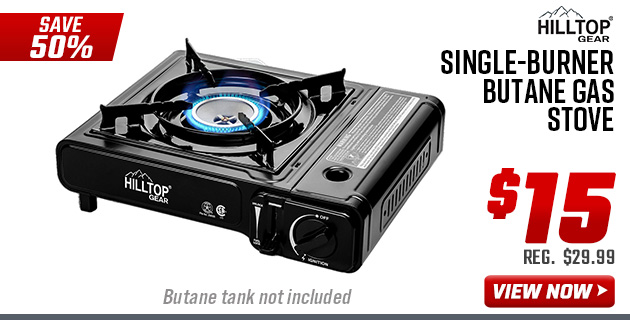 Hilltop Gear Single-Burner Butane Gas Stove