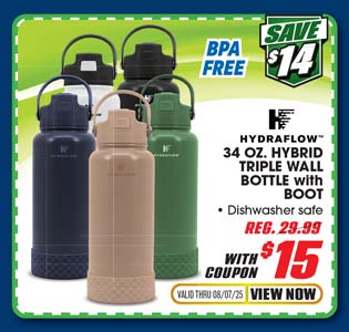 Hydraflow 34 oz. Hybrid Triple Wall Bottle With Boot